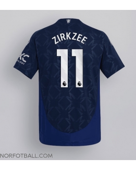 Billige Fotballdrakt Manchester United Joshua Zirkzee #11 Replika Bortedrakt 2024-25 Kortermet